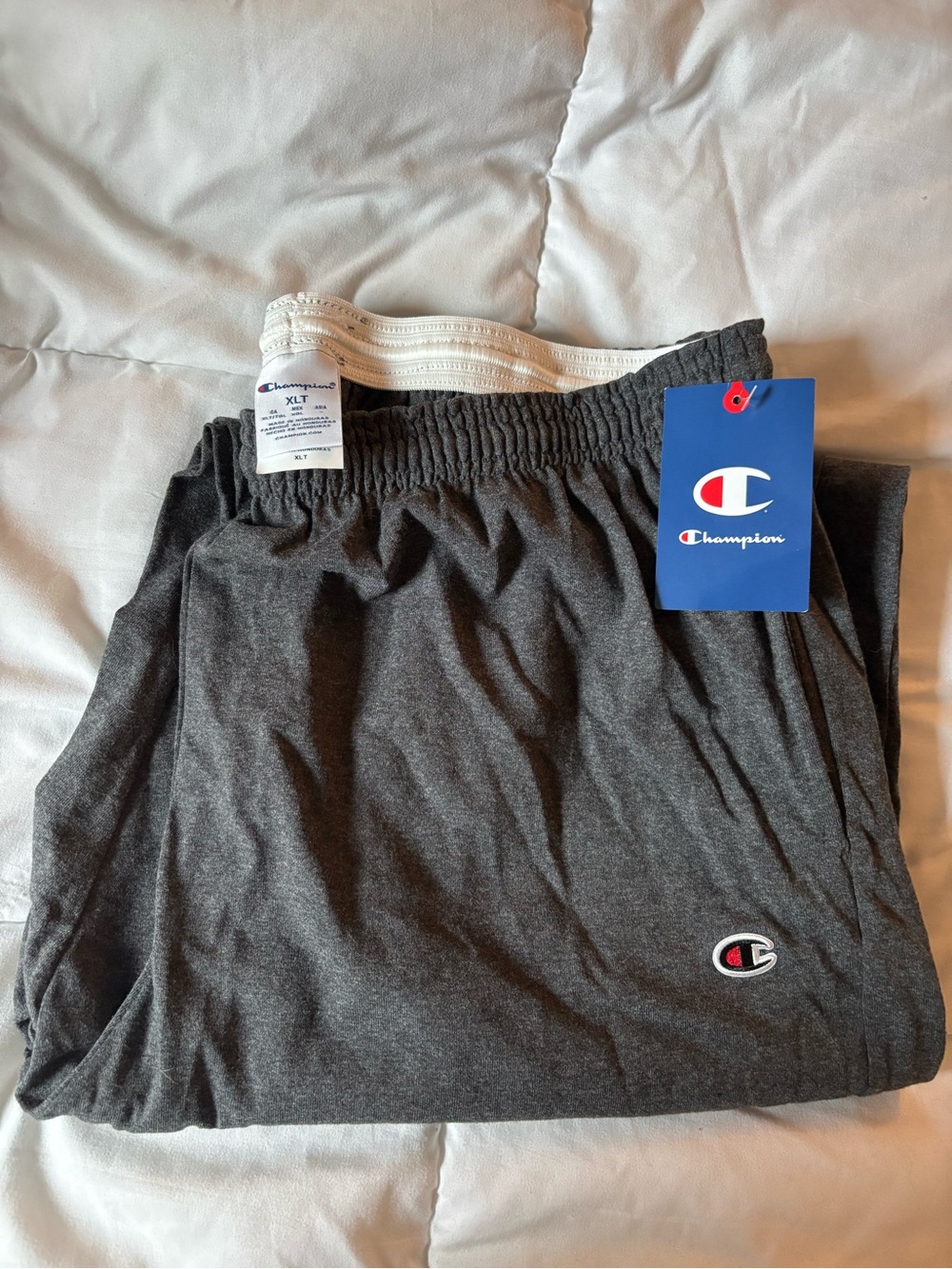 Champion Dark Gray Men’s Sweatpants with Logo